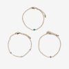 Set of three women's bracelets in gold color Pieces Birthe - Women's