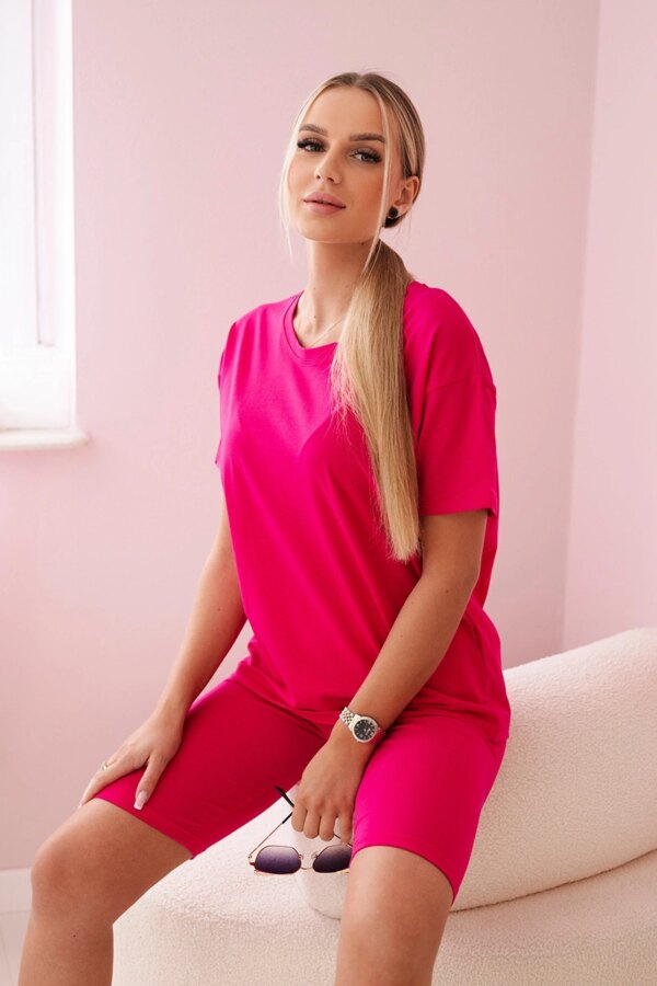 Set of top+leggings fuchsia