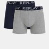 Set of two boxers in dark blue and gray Replay - Men
