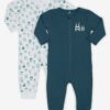 Set of two children's bodysuits in kerosene and white name it Monst - Girls