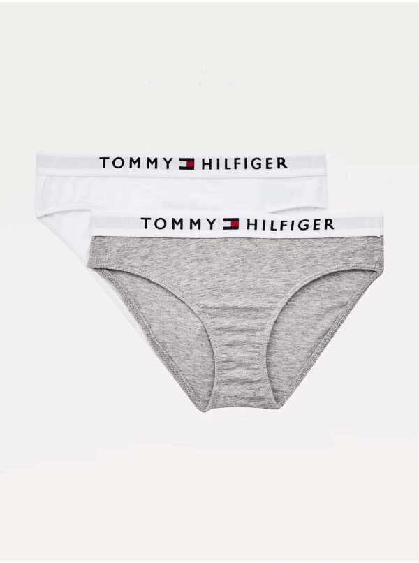 Set of two girls' panties in white and gray color Tommy Hilfiger Underwe - unisex