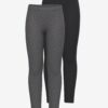 Set of two girly leggings in grey and black name it Vivian - Girls