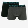 Set of two men's boxers in black and dark grey Replay - Men