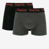 Set of two men's boxers in black and dark grey Replay - Men