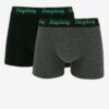 Set of two men's boxers in black and dark grey Replay - Men