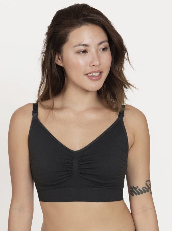 Set of two nursing bras in grey and black DORINA