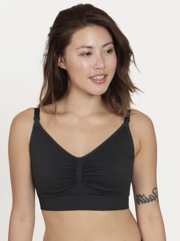 Set of two nursing bras in grey and black DORINA