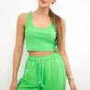 Set top+pants green neon