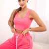 Set top+pants pink neon