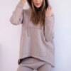 Set with Baggy trousers dark beige