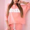 Set with Queen apricot print