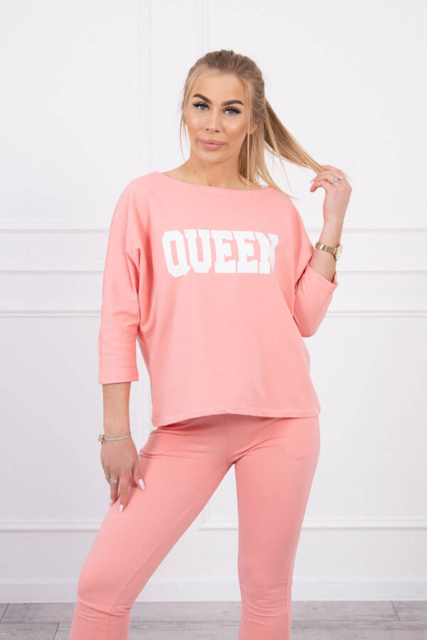 Set with Queen apricot print