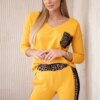 Set with a mustard panther motif