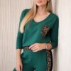 Set with a panther motif green