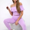Set with a ruffle in purple color