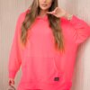 Set with a sweatshirt in pink neon color