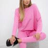 Set with an oversized blouse in light pink color