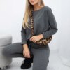 Set with an oversized blouse made of graphite