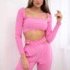 Set with blouse top - light pink