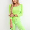 Set with double green neon stripe