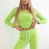 Set with double green stripe