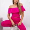 Set with fuchsia ruffle