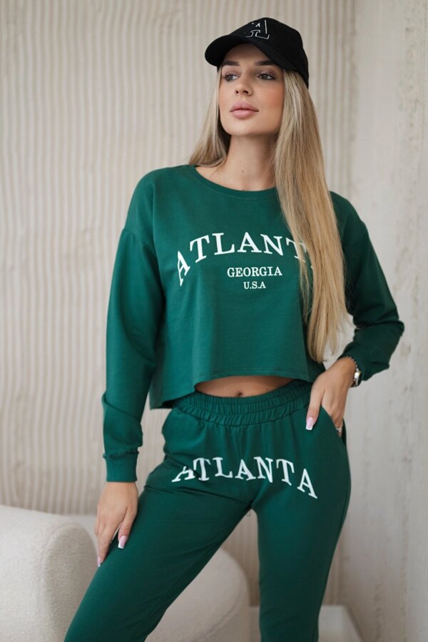 Set with green Atlanta print
