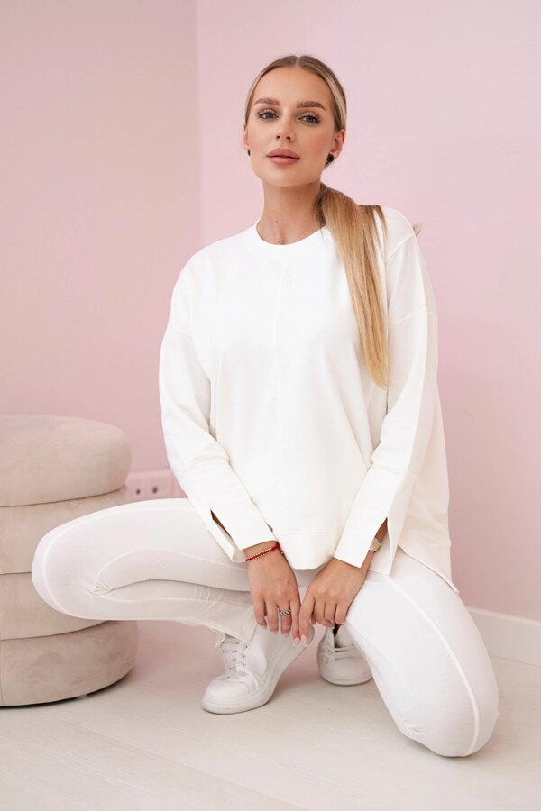 Set with oversize blouse ecru