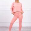 Set with oversized blouse apricot