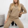 Set with oversized camel blouse