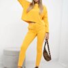 Set with oversized mustard blouse