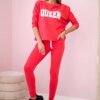 Set with queen raspberry print