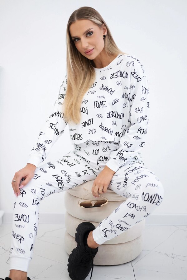 Set with white lettering
