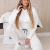 Set with wide cuffs ecru