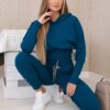Set with wide cuffs in cyan color