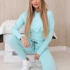 Set with wide mint cuffs