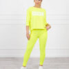 Set with yellow neon Queen print