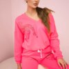 Set with zircon panther pink neon