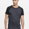 Shaped Raglan Long Tee cha/blk