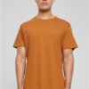 Shaped long caramel T-shirt