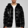 Shark Skin Puffer Jacket Black