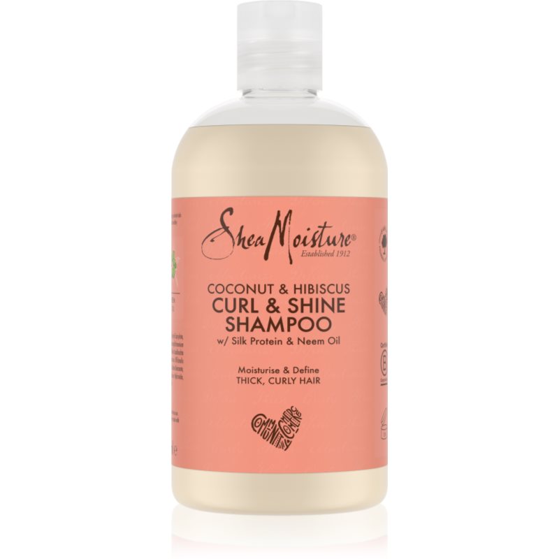 Shea Moisture Coconut & Hibiscus hidratáló sampon hullámos és göndör hajra 384 ml-Ár