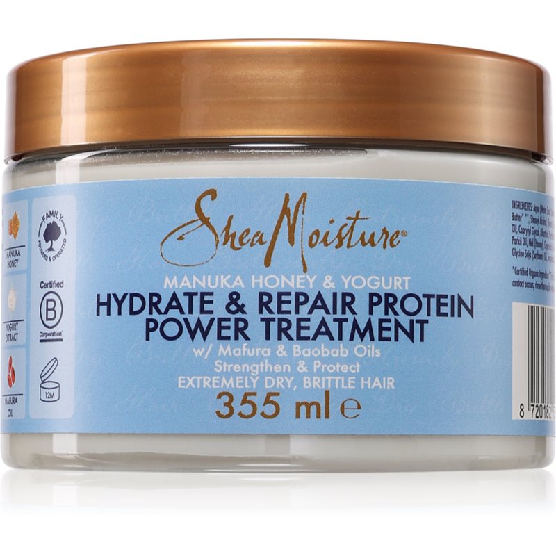 Shea Moisture Manuka Honey & Yogurt Masque hidratáló maszk hajra fehérjével 355 ml