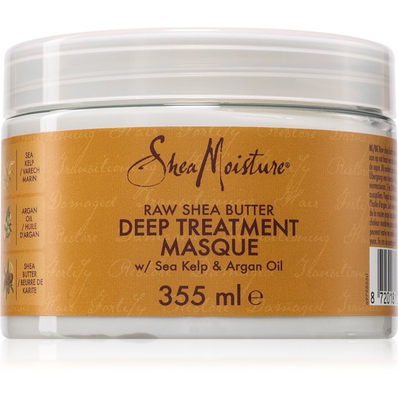 Shea Moisture Raw Shea Butter mélyen tápláló maszk hajra 355 ml