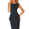 Sheath dress with ruffle waist Numoco