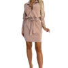 Shirt dress with pockets and tie Numoco