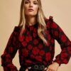 Shirt with floral pattern