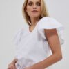 Shirt with fluffy sleeves