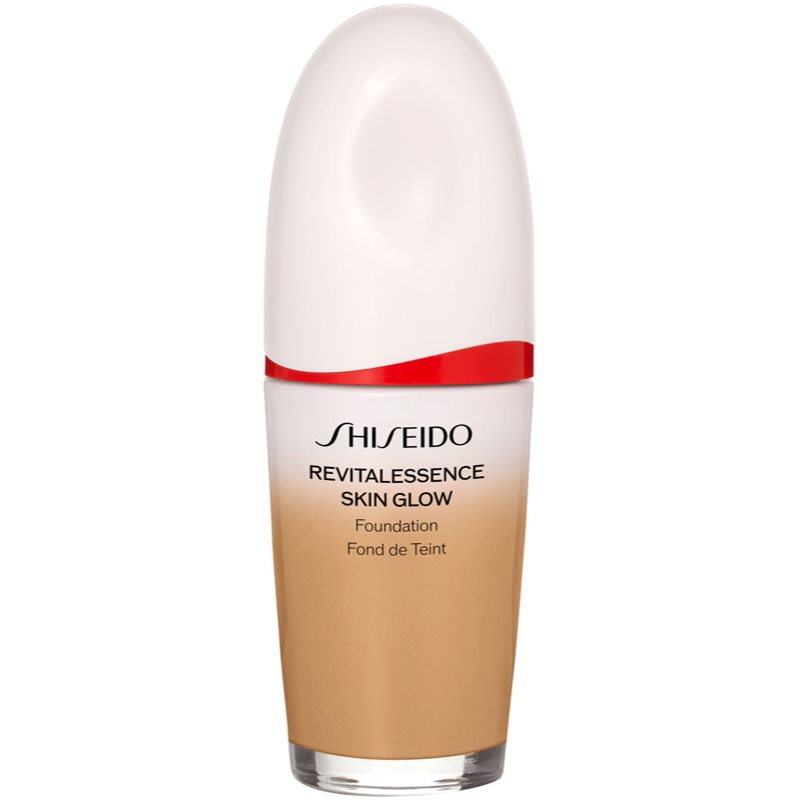 Shiseido Revitalessence Skin Glow Foundation könnyű alapozó világosító hatással SPF 30 árnyalat Maple 30 ml-Ár