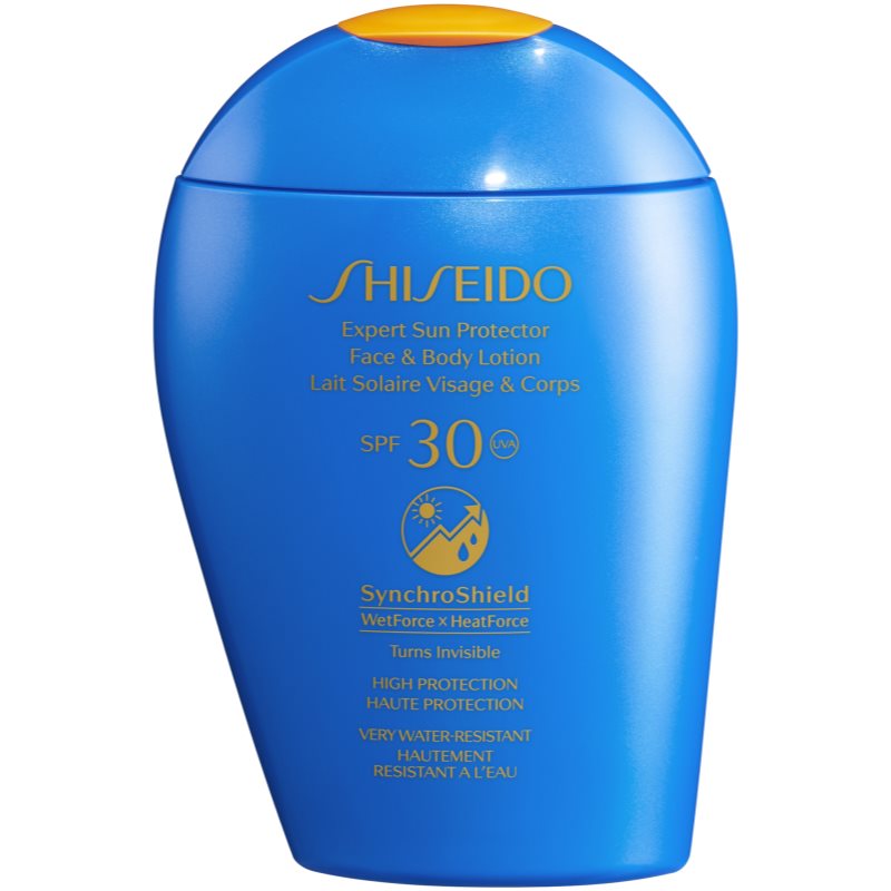 Shiseido Sun Care Expert Sun Protector Face & Body Lotion naptej arca és testre SPF 30 150 ml-Eredeti